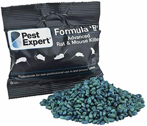 Pest Expert Formula B+ Advanced Rat Killer Poison & Mouse Poisoning Indoor Super Strength Sachets 600g (10 x 60g) Professional Strength Fast Acting Brodifacoum