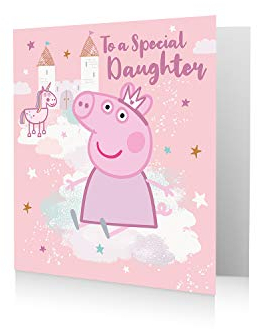 Tarjeta de cumpleaños oficial de Peppa Pig para hija