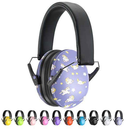 ProCase Ear Defenders Children, SNR 27dB Noise Cancelling Headphones for Kids Toddler, Kids Ear Defenders for Autism, Hearing Protection for Airplane Concert Fireworks -Unicorn
