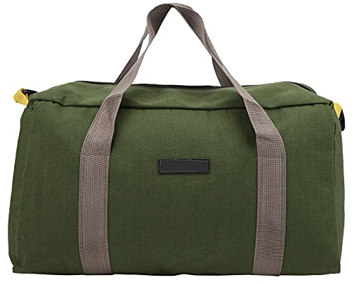 Tragbare Werkzeugtasche Leer 46 x 18 x 24 cm Große Leinwand Wasserdicht Tool Bag mit Griff, Mehrzweck Verschleißfest Werkzeugkoffer Elektriker Zimmerei Werkzeug Organizer Tasche