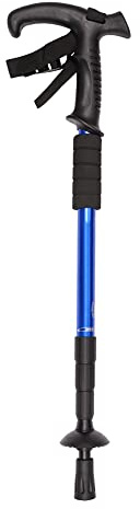 Bâtons de Randonnée en Aluminium Bâtons de Marche Télescopique Bâton Canne Pliable 51-110cm Bâtons de Marche Femme Homme Antichoc Antidérapant Poles Réglable pour rekking Ski Randonnée Alpinisme