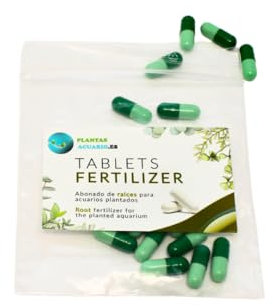 Abono para raíces de plantas en capsulas, Root fertilizer, Bolsa 10 Pastillas, Para plantas acuáticas y terrestres.