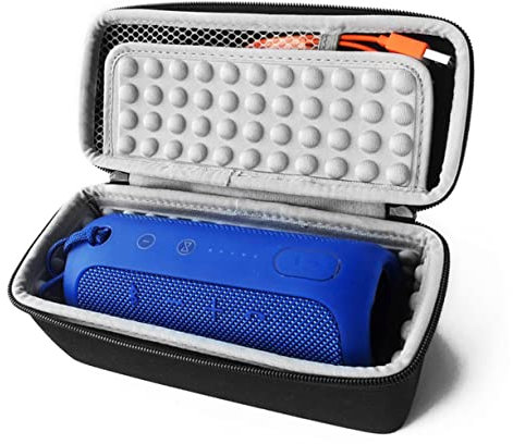Homoyoyo Eva-Koffer Für Kabellose Lautsprecher Schwarz Mit Stoßfest Druckdämpfend Mit Weichem Innenfutter Und Trennwand Für Kabel