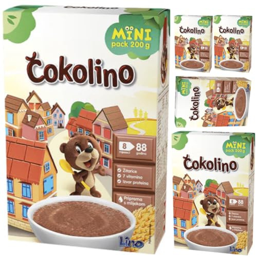 Pufai Lino Cokolino Baby Porridge Muesli Cornflakes Cereali 200 grammi Scatola x 5 Scatola