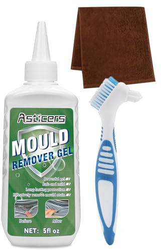Mould Remover, Household Mould Remover Gel, Mould and Mildew Remover and Cleaner for Black Mould Washing Machine, Kitchen, Bathroom Sink, Tile, Grout, Stains (140ml)
