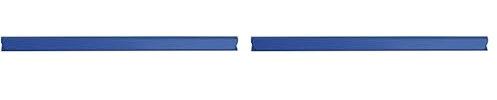 DONAU Universal Klemmschienen / 10 Stück/Klemmschiene DIN A4/ 6mm für circa 60 Blatt/Klemmleiste für Sichtschutzstreifen/Befestigungs-clips/PVC Kunststoff/Blau (Packung mit 2)