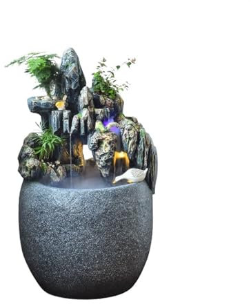 huanglyc-232 Fontaine sur Pied pour Salon, Décoration de Fontaine d'eau de rocaille, Paysage d'eau en Circulation de Cour, Aquarium écologique de Balcon, Fontaine de Jardin