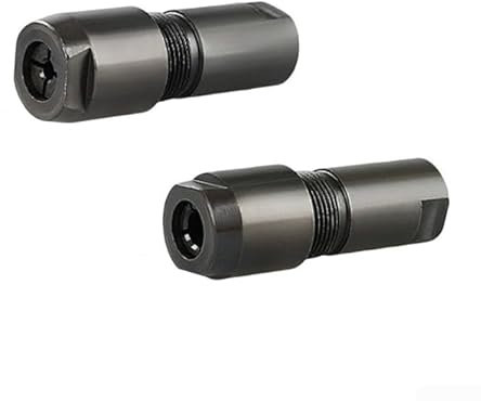 Besttoolifes Angle Grinder Modified Adapter Set for Straight Grinder Chuck M10 Thread, 2 Pieces 100-Type Conversion Kit with 3mm and 6mm Clamping Sizes, High Carbon Steel