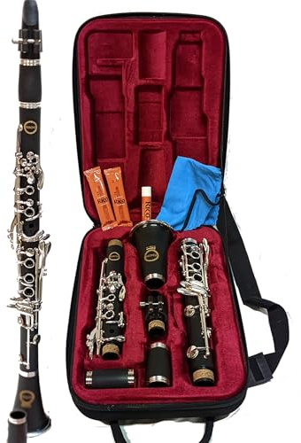 Herche Clarinet Bb Superior X5 - UPGRADED - Educator Approved - Intermediate - Free Service Plan