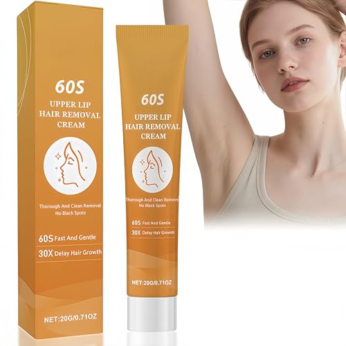 Gentle Facial Hair Removal Cream for Women - Smooth Skin Depilatory for Face & Body, Soothing Formula for Delicate Areas, All Skin Types, Lip Hair Remover
