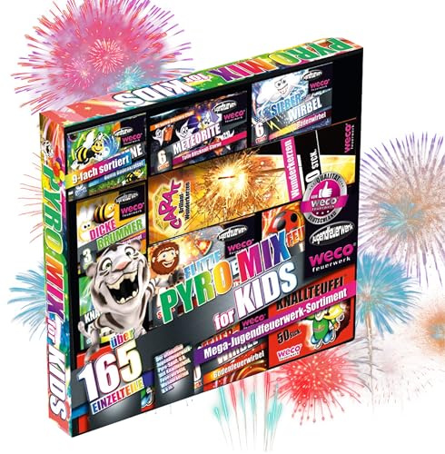 Fuochi d’artificio giovanili Cat. F1 per Capodanno 2026 per Adolescenti & Bambini – Party (Pyro Mix)