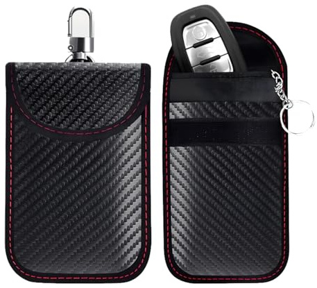 Hxjfnb Lot de 2 protections pour clés de voiture, protection RFID, clé de voiture, protection KeylessGo