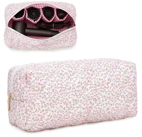 LuminaVerde Airwrap reseväska, förvaringsväska kompatibel med Flexstyle hårstylingverktyg, Rosa, L