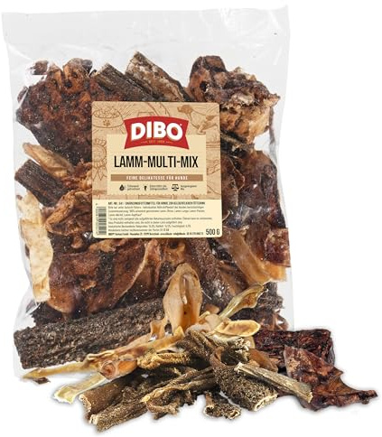 DIBO Bolsa de 500 g de Cordero, Aperitivo o golosina para morder, Comida para Perros, artículo masticable de Calidad sin Productos químicos DIBO