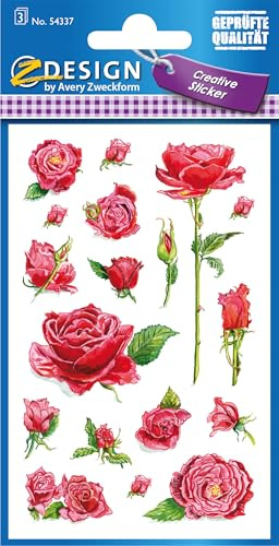AVERY Zweckform 54337 Deko Sticker Rosen 54 Aufkleber