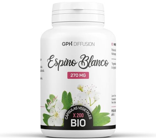 Espino Blanco Orgánico sumidad florida (Crataegus laevigata) - 270mg - 200 cápsulas vegetales