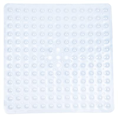 Idyfodol Shower Mat Non Slip Anti Mould With Suction Cup PVC Machine Washable Bath Mats for Inside Outside (Clear)
