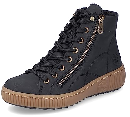 Rieker Damen Low-Top Sneaker Z6610, Frauen Halbschuhe, lose Einlage,Sportschuhe,Freizeitschuhe,Turnschuhe,Laufschuhe,schwarz (00),39 EU / 6 UK