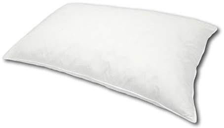 Vico Casa® Cuscino Letto in piuma d'oca 50x80cm - Guanciale per letto con tessuto 100% cotone e imbottitura in PIUMETTA d'oca bianca