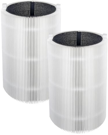 SPARES2GO Particle HEPA Carbon Sleeve Filter for Blueair Blue Pure 511 Air Purifier (Pack of 2 Filters)