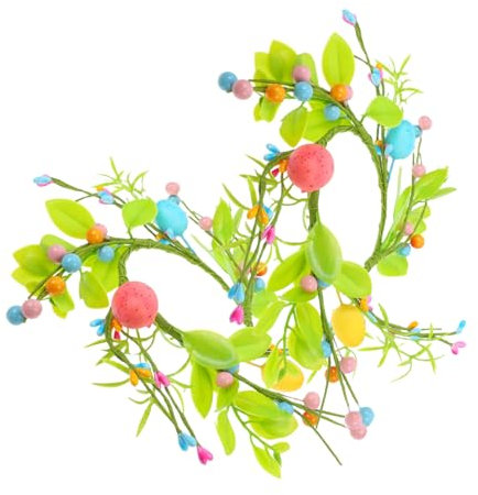 Abaodam 2pezzi Decorazione Pasquale Per Candele Primaverili Ghirlande Uova Artificiali Per Festa Accessori Scena e Arredamento Per Primavera e Festa