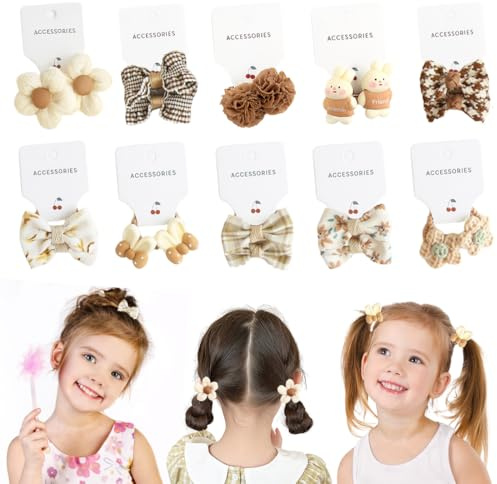 JYNXOR 20 Pièces Élastiques À Cheveux Multicolores Pour Bébé Avec Nœud Non Métallique, Accessoires De Cheveux Pour Petites Filles Et Enfants