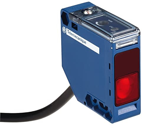 Telemecanique Sensors XUK2ARCNL2T XUK Photo Electric Sensor, Plastic, Compact 50 x 50 Design, Transmitter, Thru Beam, 45 m Sensing Distance, 24 VAC/DC-240 VAC/DC, 2 m Cable Length