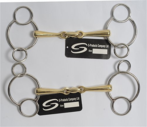 S-Products - Bocca Universale in Argento Tedesco, a 3 Anelli, 2 Gag per Cavalli