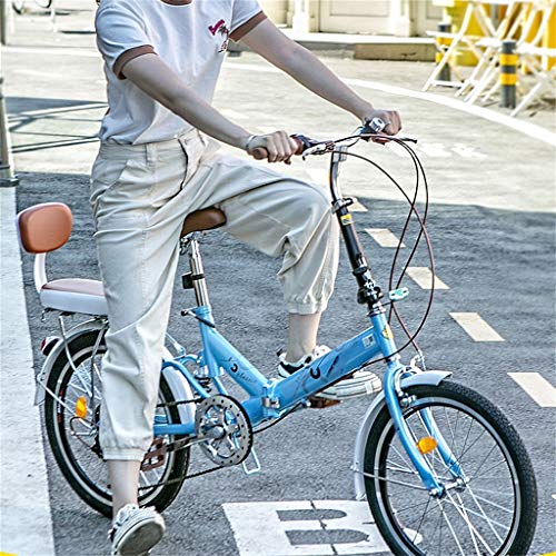 TYXTYX 20 tum klämma cykel viktrad folding Bike 6 gångar, hopfällbar cykel, snabbvikningssystem, hopfällbar cykel, blå