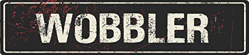 ANY AND ALL GRAPHICS WOBBLER 4x18 Black Grunge Style Rustic Vintage Look Novelty Aluminum Street Sign