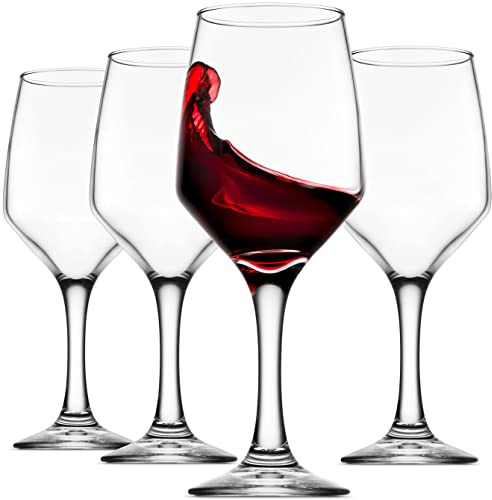 Godinger Red Wine Glasses, Thick Stemmed, Made in Italy, Set of 4, 15oz
