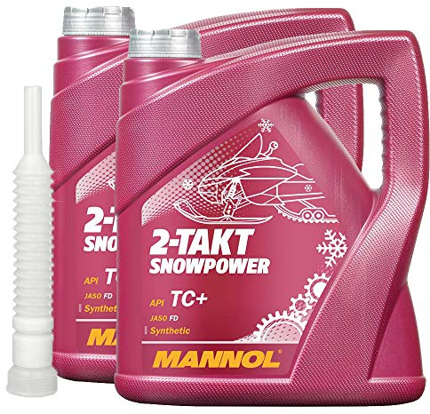 2 x4l, MANNOL 7201 2-Takt Snowpower API TC+ Snowmobil Öl + Ausgießer