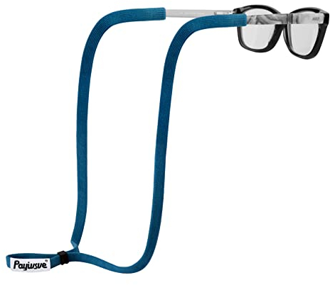 Payivsve Sportbrillenband | Brillenband für Sportbrillen und Sonnenbrillen | Brille Sportband & fester Halter aus Stoff(Blau)
