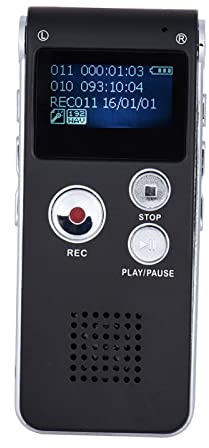 LUCHONG Röstinspelare, 8 GB intelligent digitalt ljud rösttelefoninspelare diktafon MP3 musikspelare röstaktivering VAR A/B upprepande