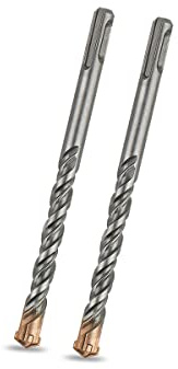Meccion Foret SDS Plus 12mm x 160mm x 2pcs Idéal pour Percer Dans le Béton, Brique, Pierre, Maçonnerie - 4 pointes en carbure, Accessoire Marteau Burineur