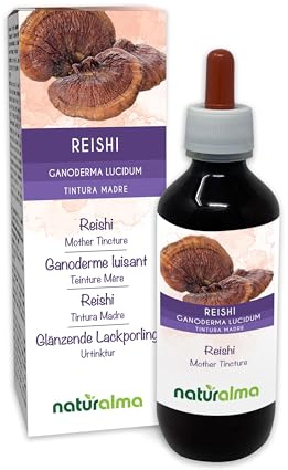 Reishi (Ganoderma lucidum) hongo Tintura Madre sin alcohol Naturalma - Extracto líquido gotas 200 ml - Complemento alimenticio - Vegano