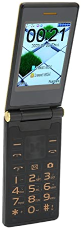 Téléphone Portable Senior, 2G 3 Pouces Double Écran Flip Phone, Appareil Photo 1.3MP Double SIM Slots 5900mAh Téléphone Portable Débloqué, Son Fort Utilisation Facile 8 Numéros