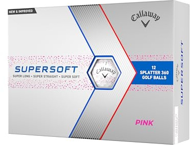 Callaway Golf Supersoft Golf Balls (2023 Version, Pink Splatter)
