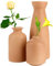 Oungy Braun Keramik Vasen 3er-Set, Handgefertigte Blumenvasen im Boho Look, Kleine Blumenvasen für Dekor, Blumenvase Moderne rustikale Bauernhaus Home Decor, Dekorative für Pampas Grass Getrocknete