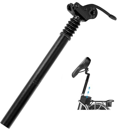 Bicycle Suspension Seat Post, 25.4/27.2/28.6/31.8/33.9mm Alumium Adjustable Seatpost Suspension Seat Post for Most Bicycle Mountain Road Bike MTB MTN BMX Electric Bicycle (27.2 x 400 mm)