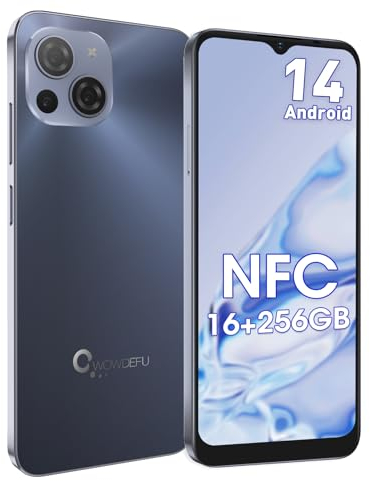 CWOWDEFU S18 4G Téléphone Portable (2024) - Smartphone Android 14, 16GO+256GO/1TO, Smartphone Débloqué 5100mAh, 48MP Caméra, 6.8 FHD incell, Téléphone Dual SIM 4G, Fingerprint/Face ID/GPS/NFC - Gris