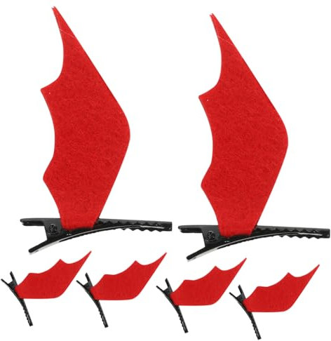 COLLBATH Lot De 6 Pinces À Cheveux Chauve-souris Pour Déguisement Dhalloween Épingles À Cheveux Coiffure De Fête Confortable En Métal Et Tissu