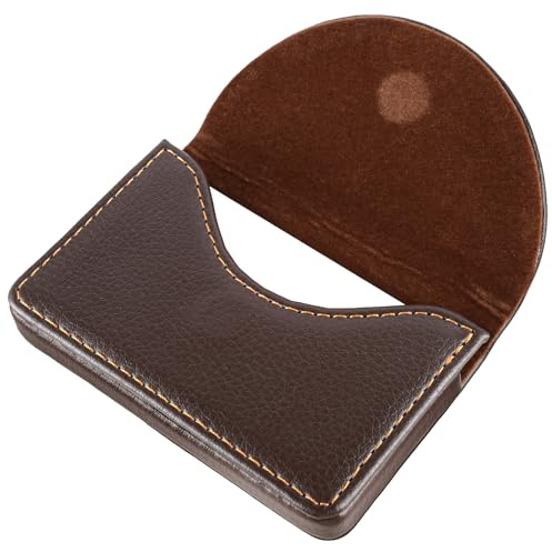 Wanmu Business Card Holder PU Leather Business Card HoldersCard Case Pocket for Men or Women Professional Slim Business Cards Carrier Name Card Holder Wallet With Magnetic Shut