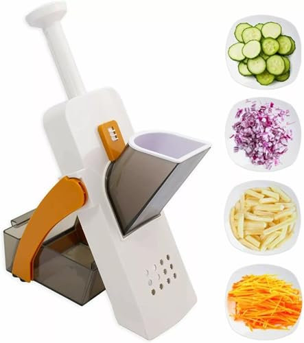 Mandolina AffettaVerdure Manuale Spessore Regolabile Affettatrice Taglia Verdure Multifunzione affetta Taglia trita Julienne colori misti