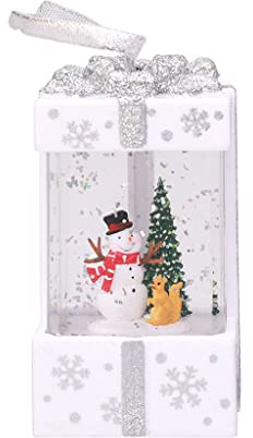 BUBEFSKD Navidad Santa LED pintada lámpara de agua luz de agua regalo para amigos en la fabricación de un ambiente cálido atractivas linternas de agua para conmemorativos biodegradables