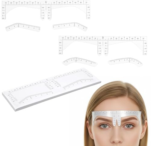 Elegaperma 60 Pcs Eyebrow Stencil Kit, 2 Shapers Eyebrow Stencils, Disposable Eyebrows Stencil for Perfect Brow Styling