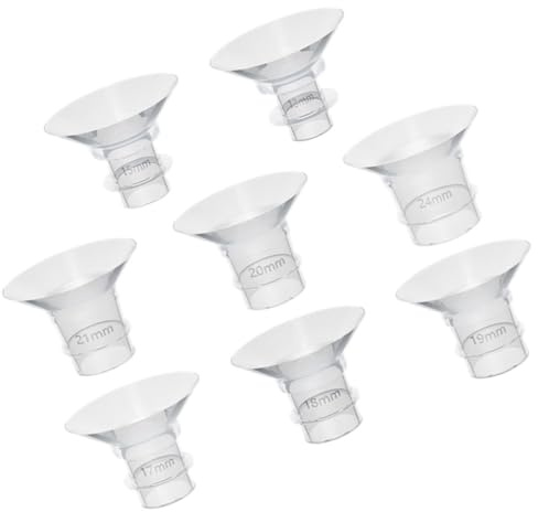 Gogogmee Embouts de Bride en Silicone pour Tire-Lait Portable et Électrique 8 Inserts de 13Mm à 24Mm Conversion de Diamètre Confortable pour Allaitement Accessoires Pratiques pour Maman