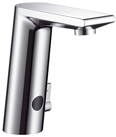 hansgrohe Wasserhahn Metris S Elektronik-Waschtischarmatur, Auslauf Höhe 150mm mit Temperaturregulierung und Netzanschluss, Chrom