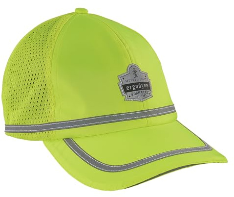 Ergodyne mens High Visibility, Reflective Hat Cap, Lime, One Size US