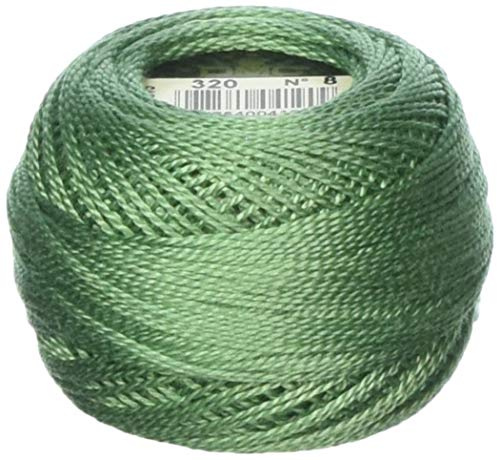DMC 116 8-320 Pearl Cotton Thread Balls, Medium Pistachio Green, Size 8